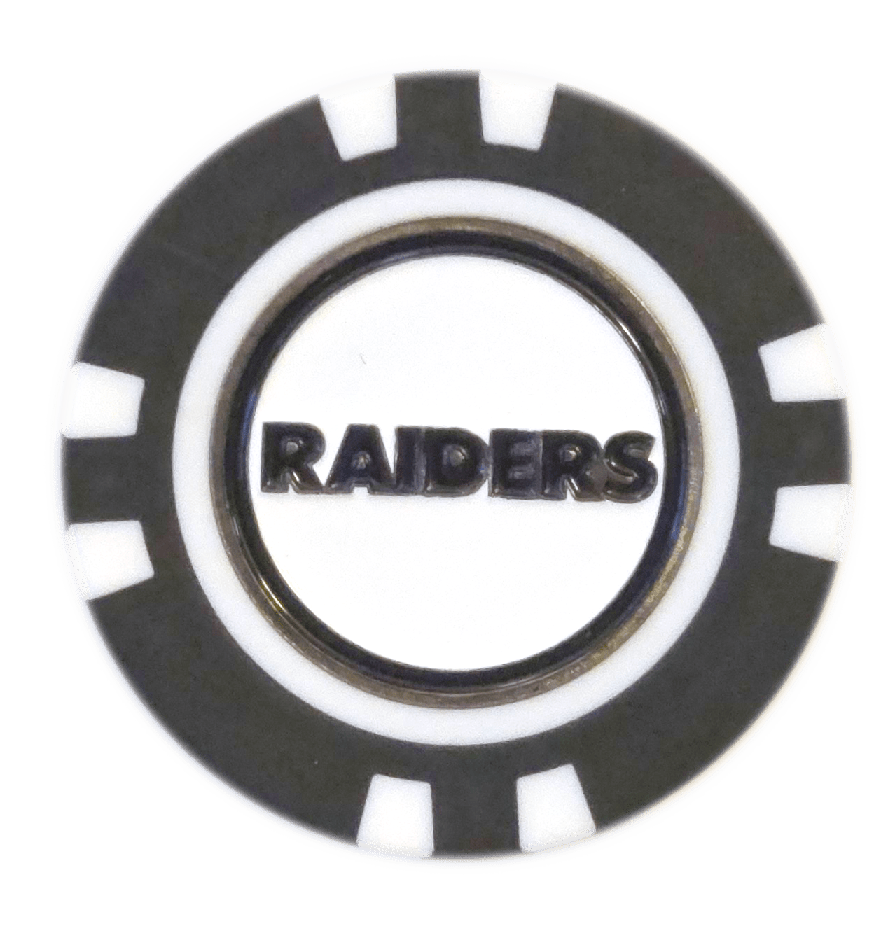 Officially Licensed Las Vegas Raiders Poker Chip Ball Marker - Black Girl Golf