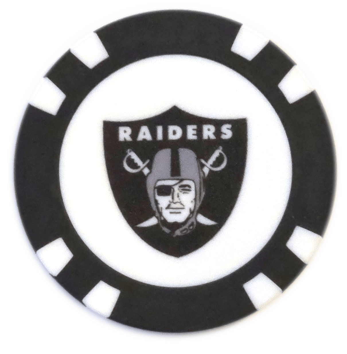 Officially Licensed Las Vegas Raiders Poker Chip Ball Marker - Black Girl Golf