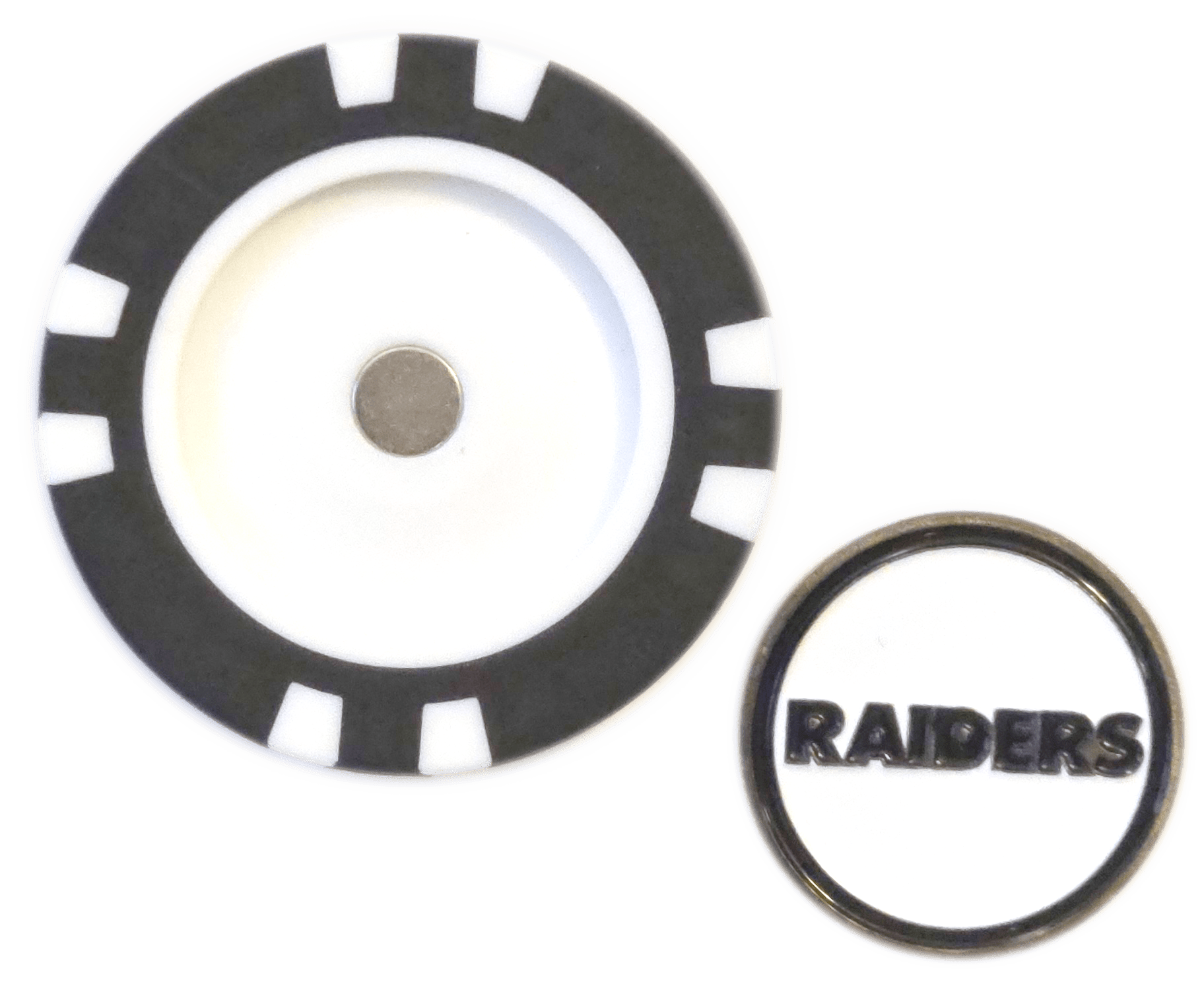 Officially Licensed Las Vegas Raiders Poker Chip Ball Marker - Black Girl Golf