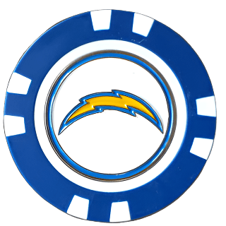 Officially Licensed Los Angeles Chargers Poker Chip Ball Marker - Black Girl Golf