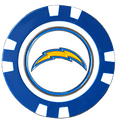 Officially Licensed Los Angeles Chargers Poker Chip Ball Marker - Black Girl Golf