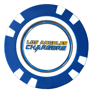 Officially Licensed Los Angeles Chargers Poker Chip Ball Marker - Black Girl Golf