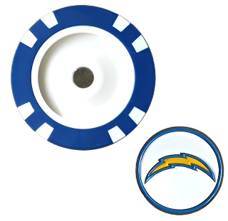 Officially Licensed Los Angeles Chargers Poker Chip Ball Marker - Black Girl Golf
