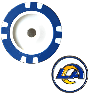 Officially Licensed Los Angeles Rams Poker Chip Ball Marker - Black Girl Golf