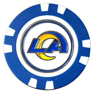 Officially Licensed Los Angeles Rams Poker Chip Ball Marker - Black Girl Golf