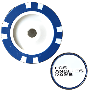 Officially Licensed Los Angeles Rams Poker Chip Ball Marker - Black Girl Golf
