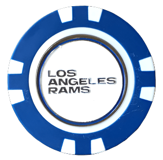 Officially Licensed Los Angeles Rams Poker Chip Ball Marker - Black Girl Golf