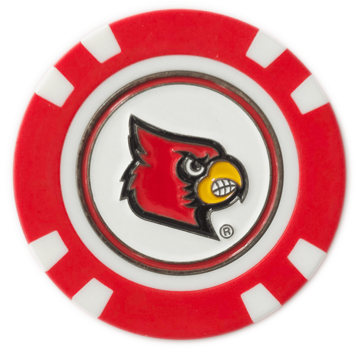 Officially Licensed Louisville Cardinals Poker Chip Ball Marker - Black Girl Golf