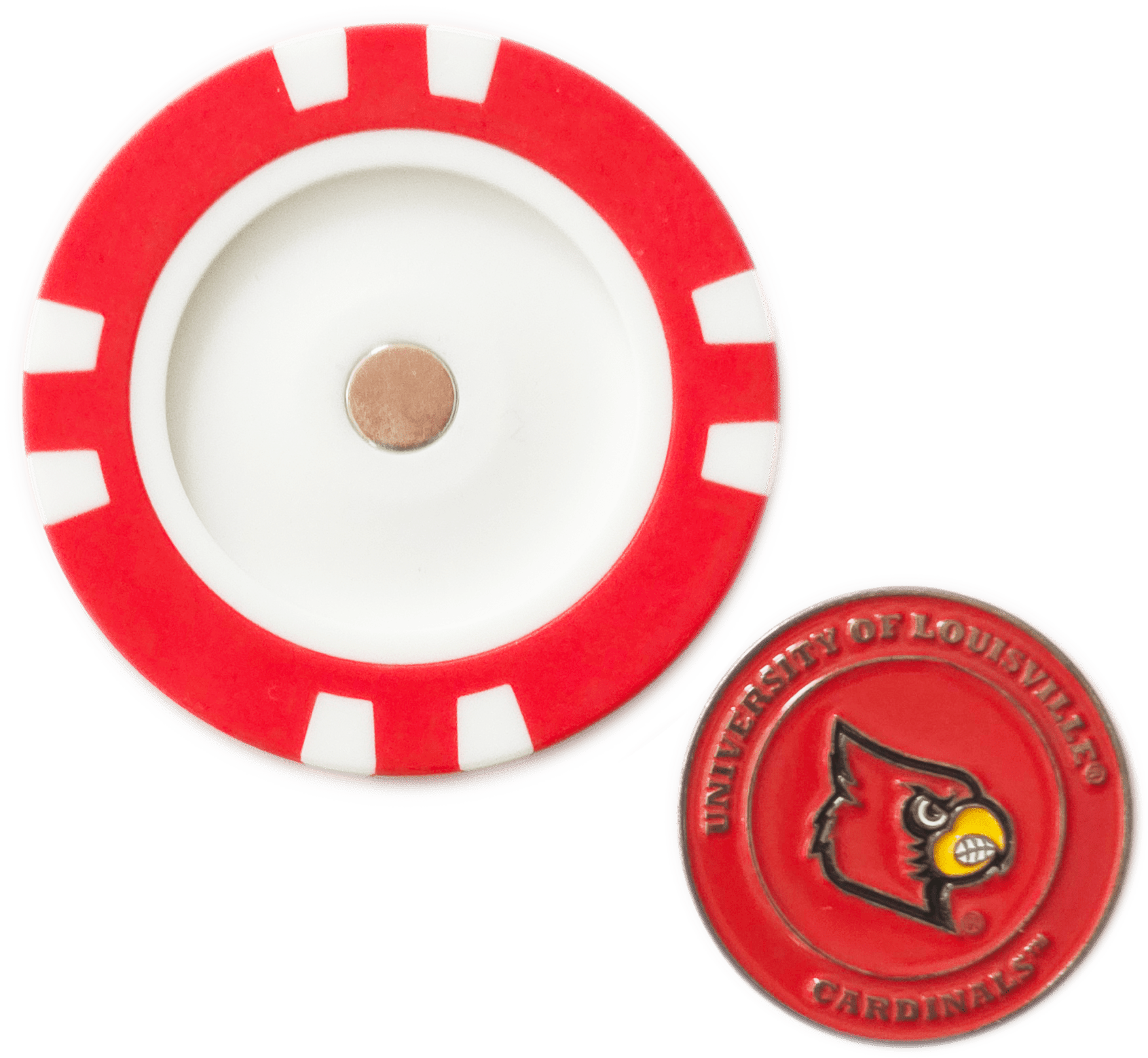 Officially Licensed Louisville Cardinals Poker Chip Ball Marker - Black Girl Golf