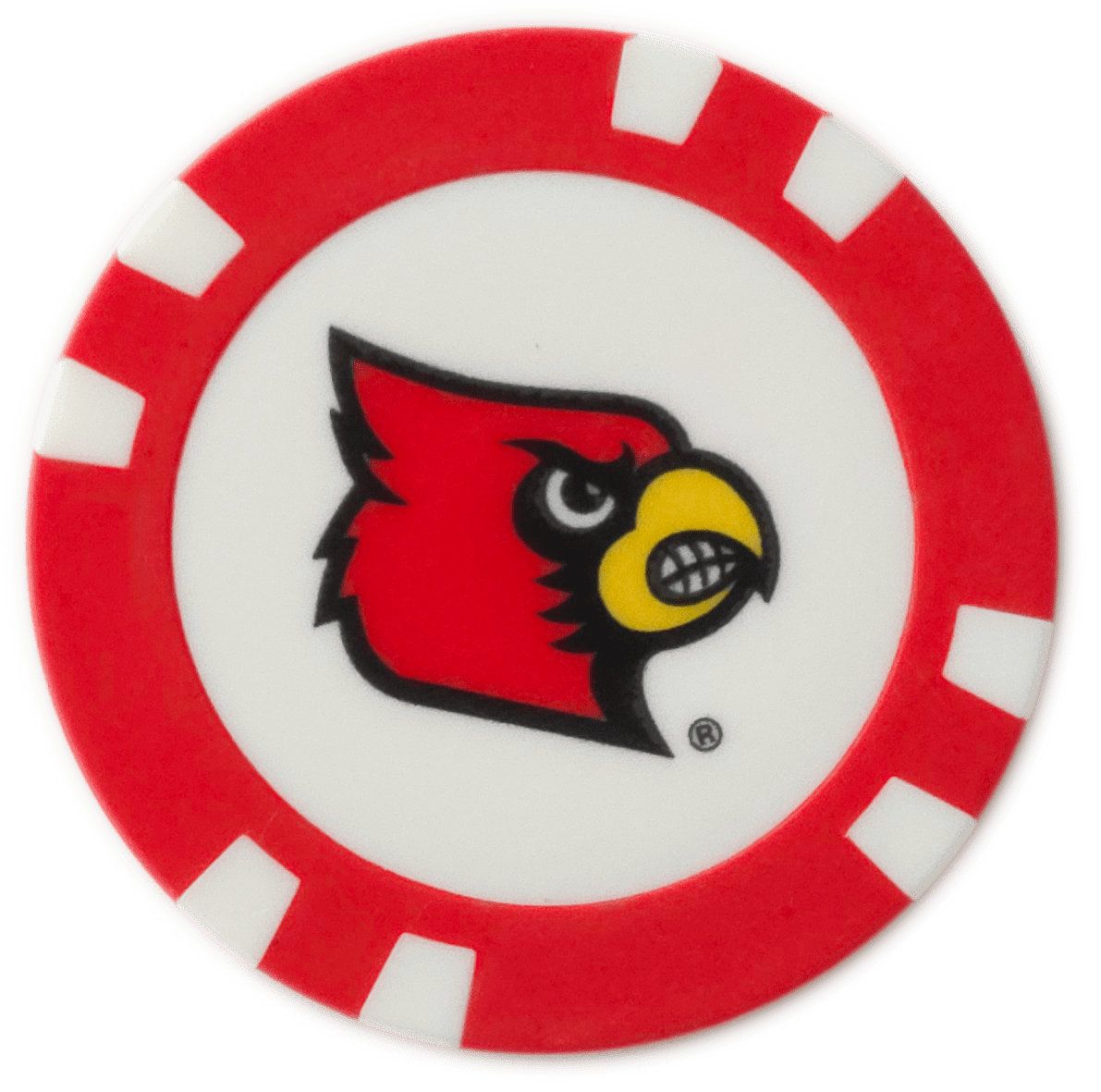 Officially Licensed Louisville Cardinals Poker Chip Ball Marker - Black Girl Golf