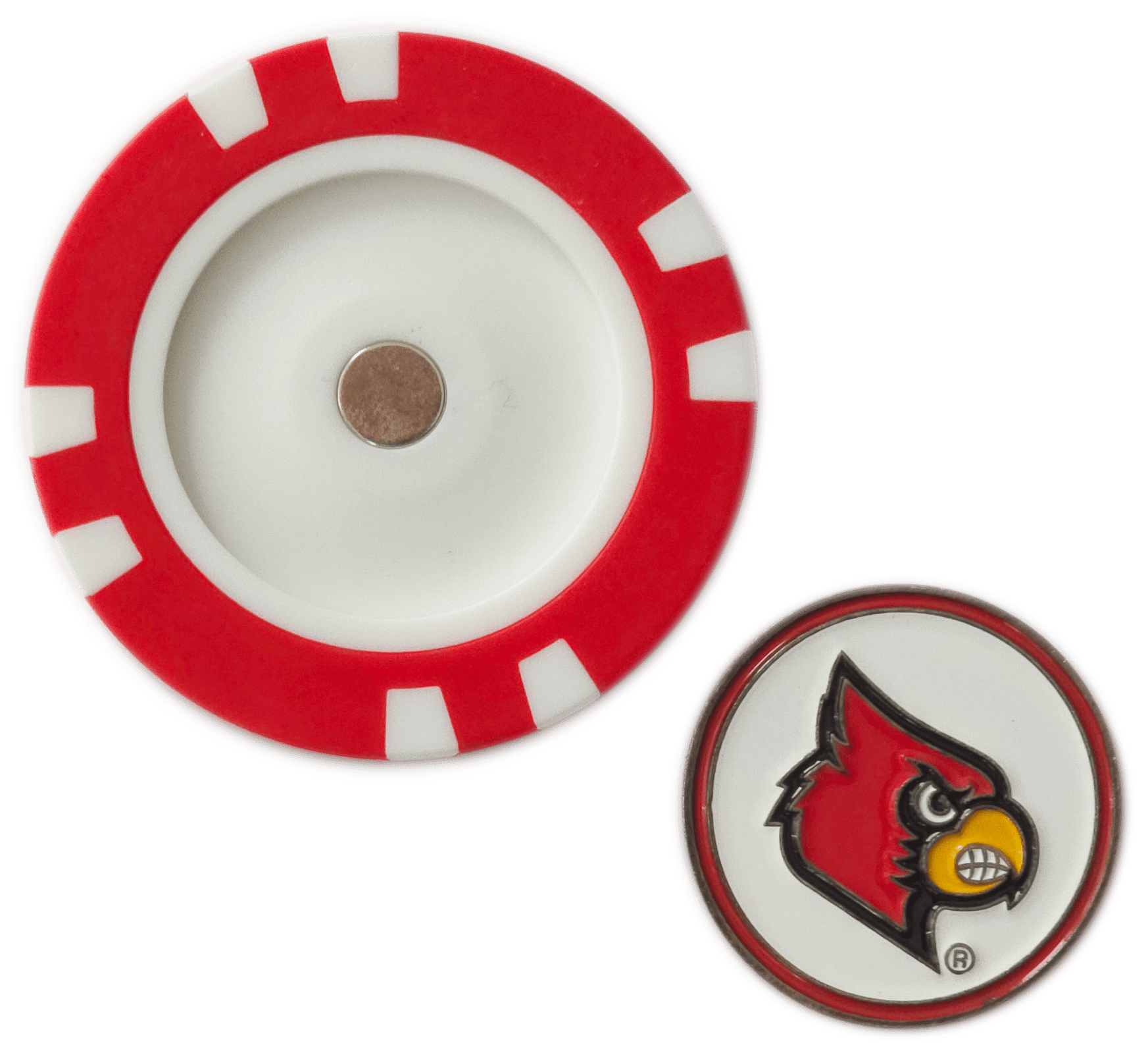 Officially Licensed Louisville Cardinals Poker Chip Ball Marker - Black Girl Golf