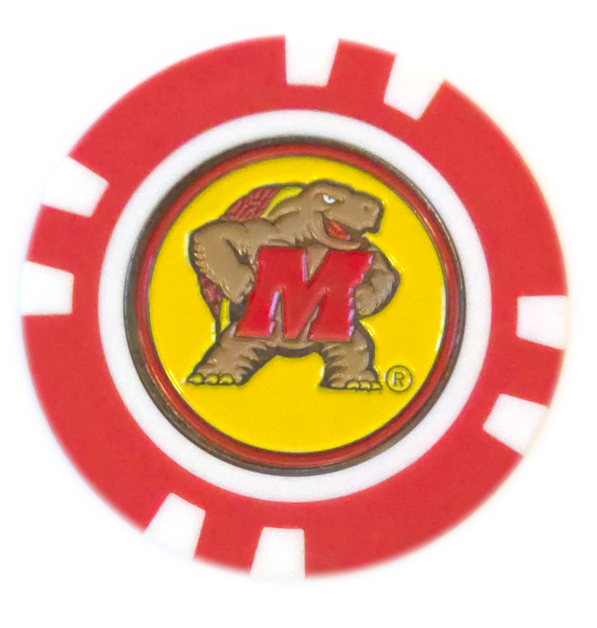 Officially Licensed Maryland Terrapins Poker Chip Ball Marker - Black Girl Golf