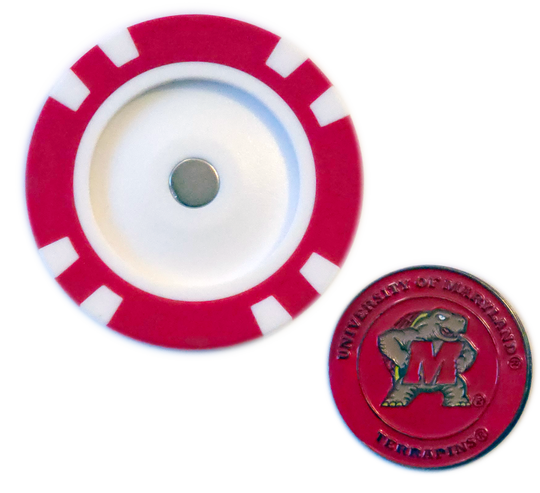 Officially Licensed Maryland Terrapins Poker Chip Ball Marker - Black Girl Golf