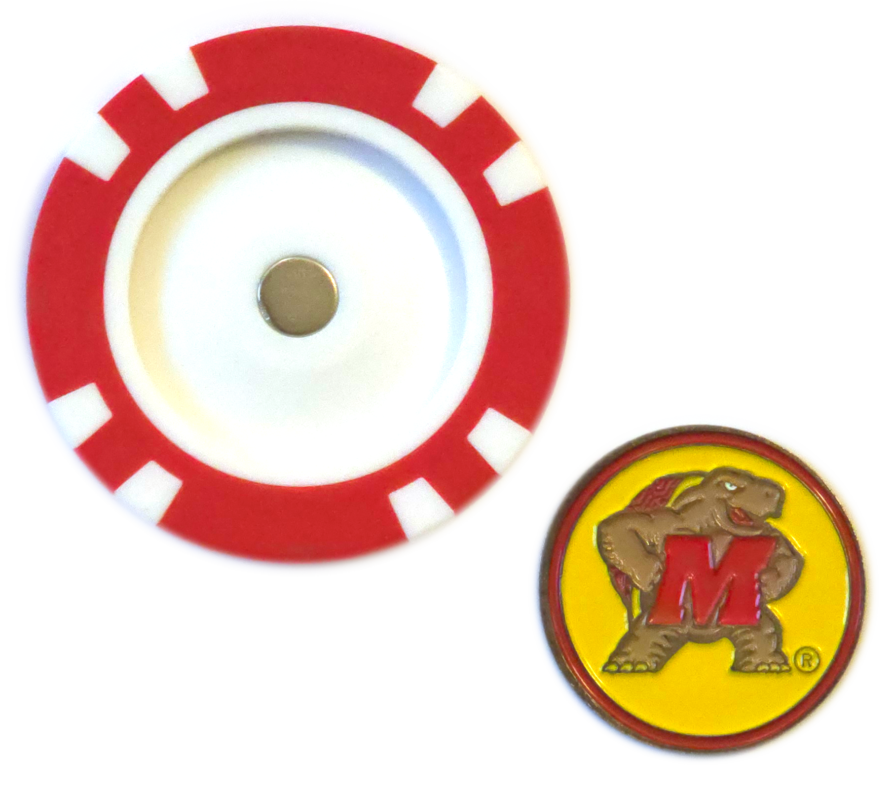 Officially Licensed Maryland Terrapins Poker Chip Ball Marker - Black Girl Golf