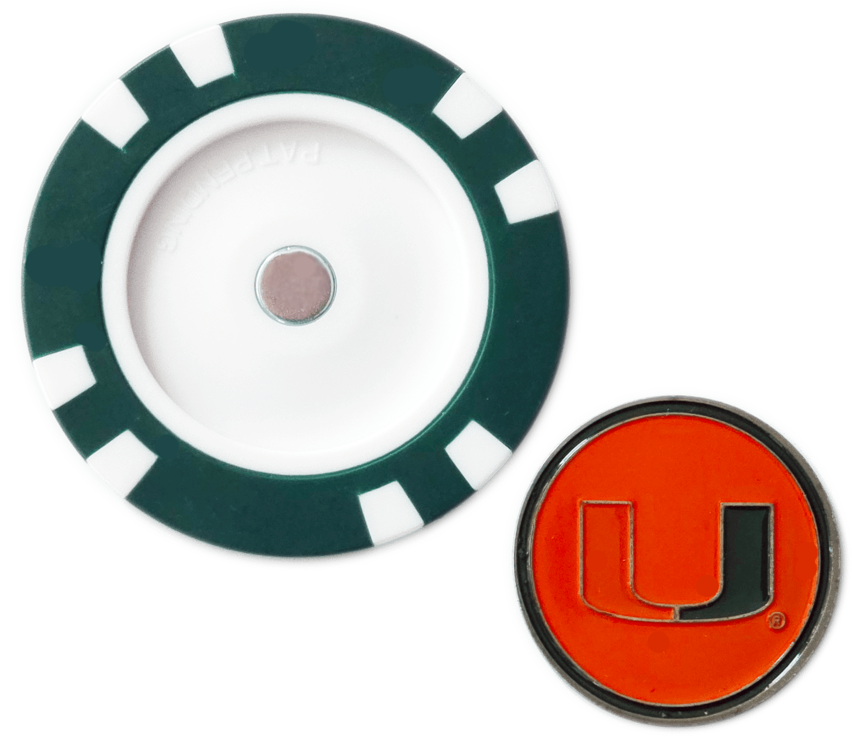 Officially Licensed Miami Hurricanes Poker Chip Ball Marker - Black Girl Golf
