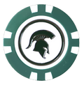 Officially Licensed Michigan State Spartans Poker Chip Ball Marker - Black Girl Golf