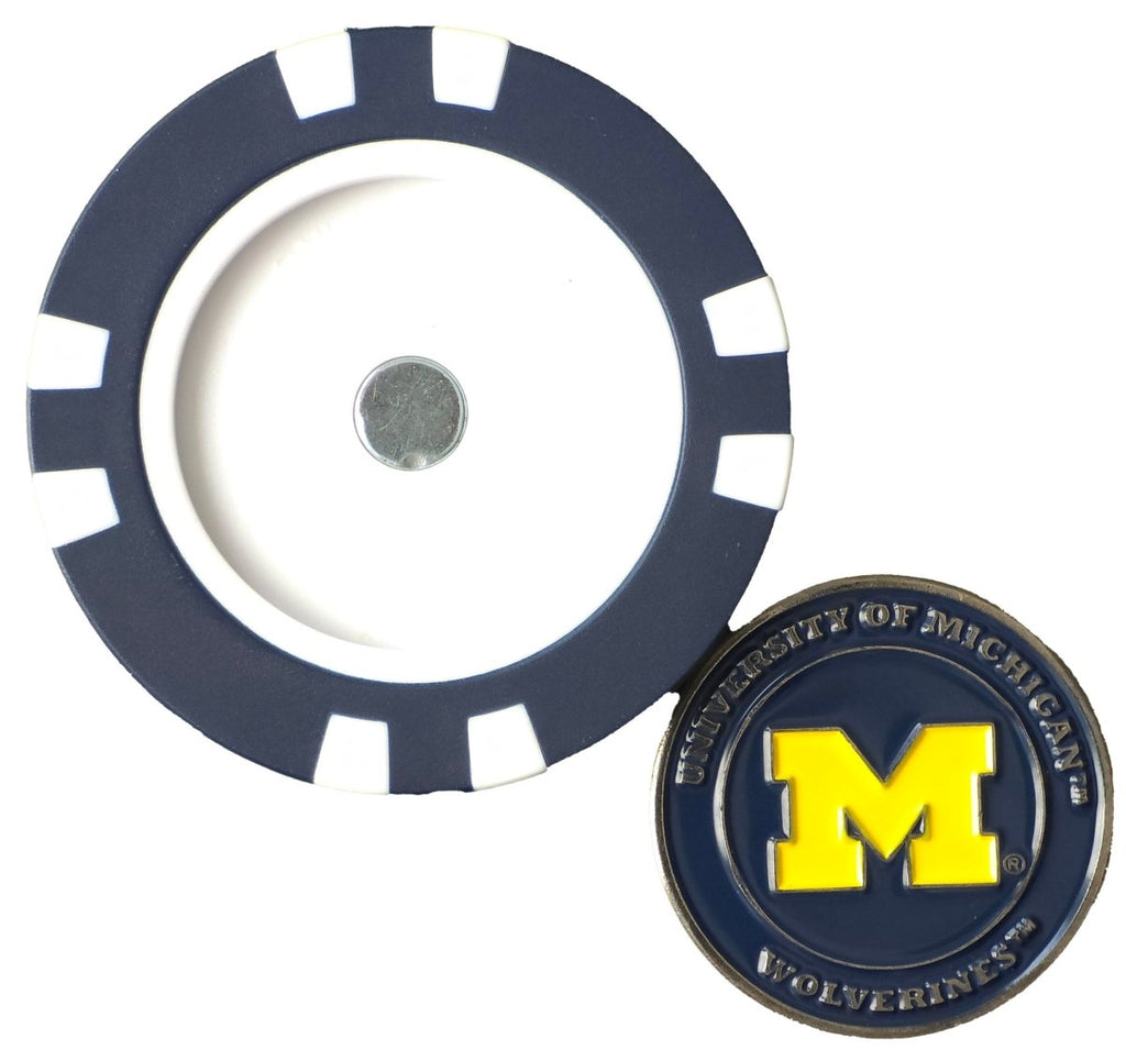 Officially Licensed Michigan Wolverines Poker Chip Ball Marker - Black Girl Golf