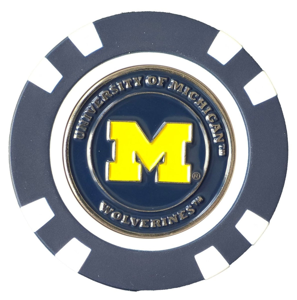 Officially Licensed Michigan Wolverines Poker Chip Ball Marker - Black Girl Golf