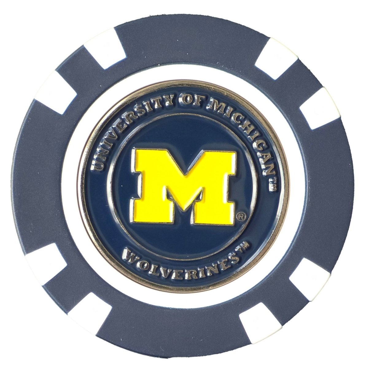 Officially Licensed Michigan Wolverines Poker Chip Ball Marker - Black Girl Golf