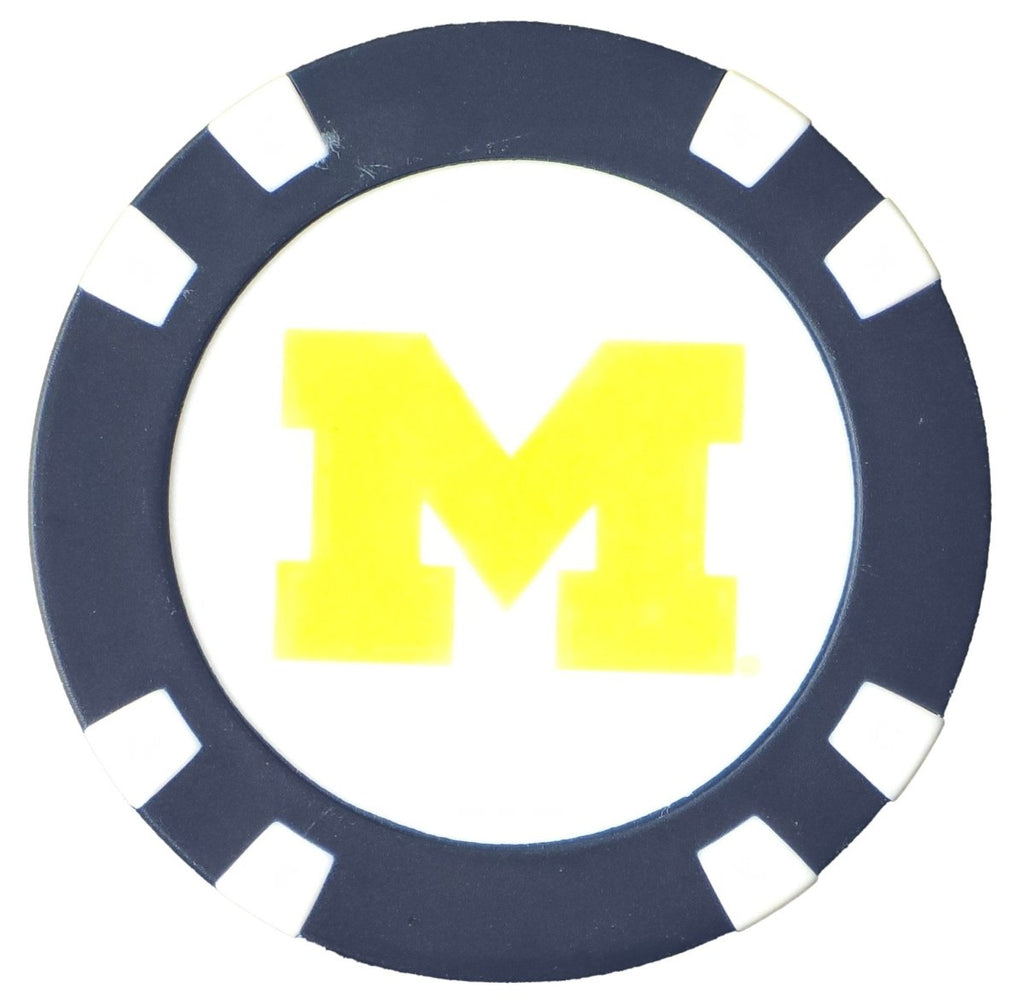 Officially Licensed Michigan Wolverines Poker Chip Ball Marker - Black Girl Golf