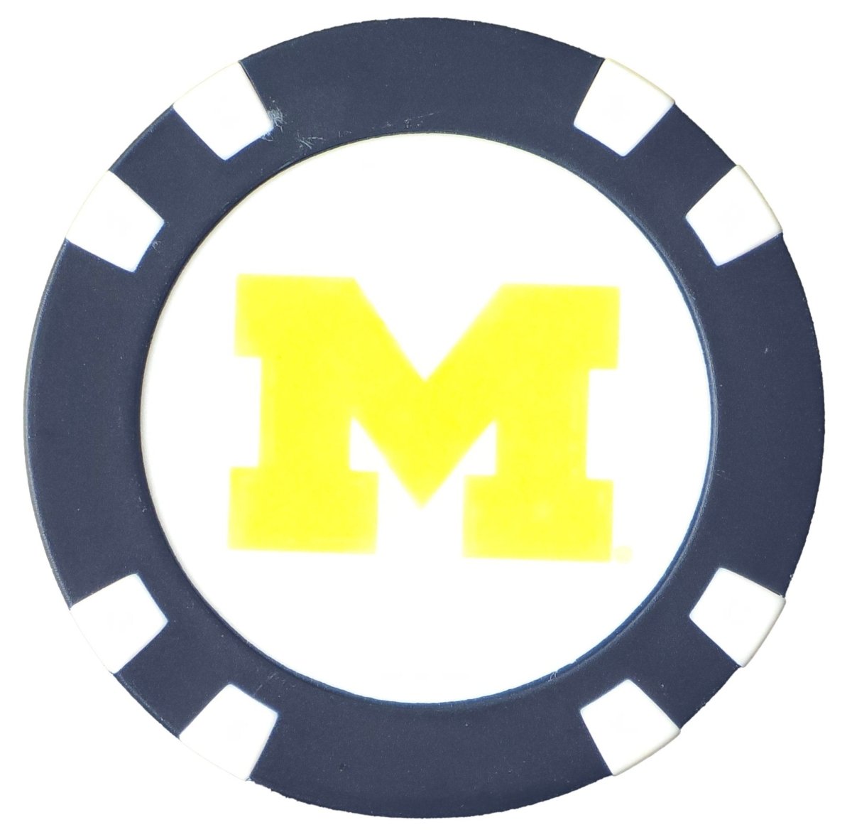 Officially Licensed Michigan Wolverines Poker Chip Ball Marker - Black Girl Golf