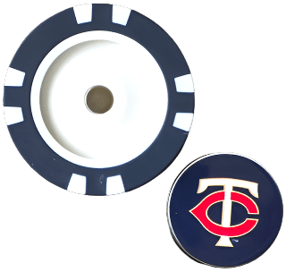 Officially Licensed Minnesota Twins Poker Chip Ball Marker - Black Girl Golf