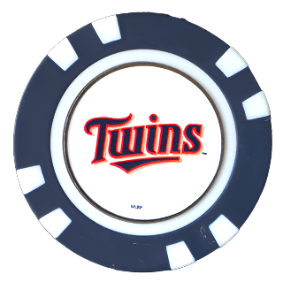 Officially Licensed Minnesota Twins Poker Chip Ball Marker - Black Girl Golf