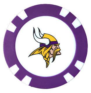 Officially Licensed Minnesota Vikings Poker Chip Ball Marker - Black Girl Golf
