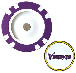 Officially Licensed Minnesota Vikings Poker Chip Ball Marker - Black Girl Golf
