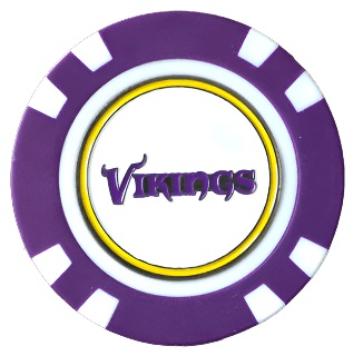 Officially Licensed Minnesota Vikings Poker Chip Ball Marker - Black Girl Golf