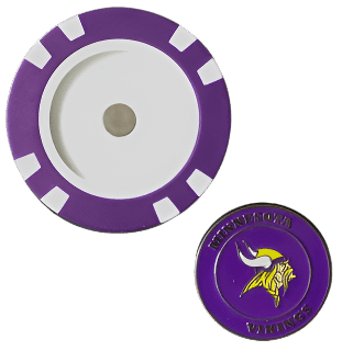 Officially Licensed Minnesota Vikings Poker Chip Ball Marker - Black Girl Golf