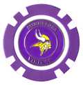 Officially Licensed Minnesota Vikings Poker Chip Ball Marker - Black Girl Golf