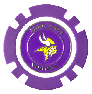 Officially Licensed Minnesota Vikings Poker Chip Ball Marker - Black Girl Golf