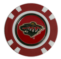 Officially Licensed Minnesota Wild Poker Chip Golf Ball Marker - Black Girl Golf
