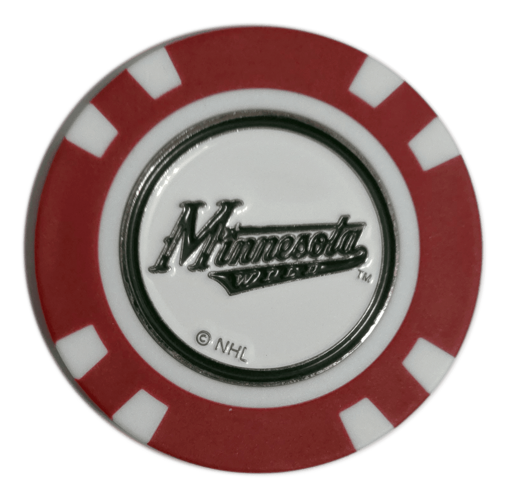 Officially Licensed Minnesota Wild Poker Chip Golf Ball Marker - Black Girl Golf
