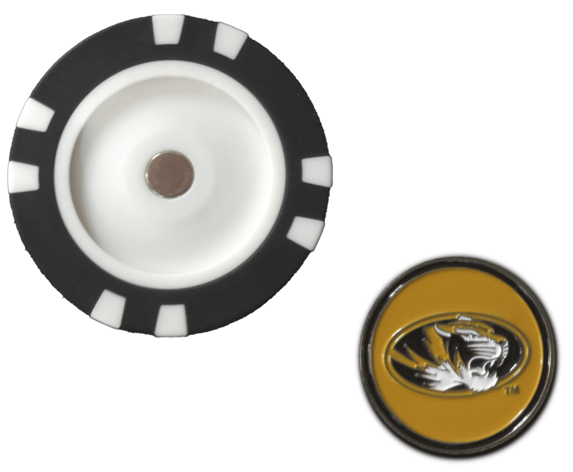 Officially Licensed Missouri Tigers Poker Chip Ball Marker - Black Girl Golf