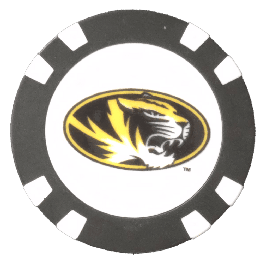 Officially Licensed Missouri Tigers Poker Chip Ball Marker - Black Girl Golf
