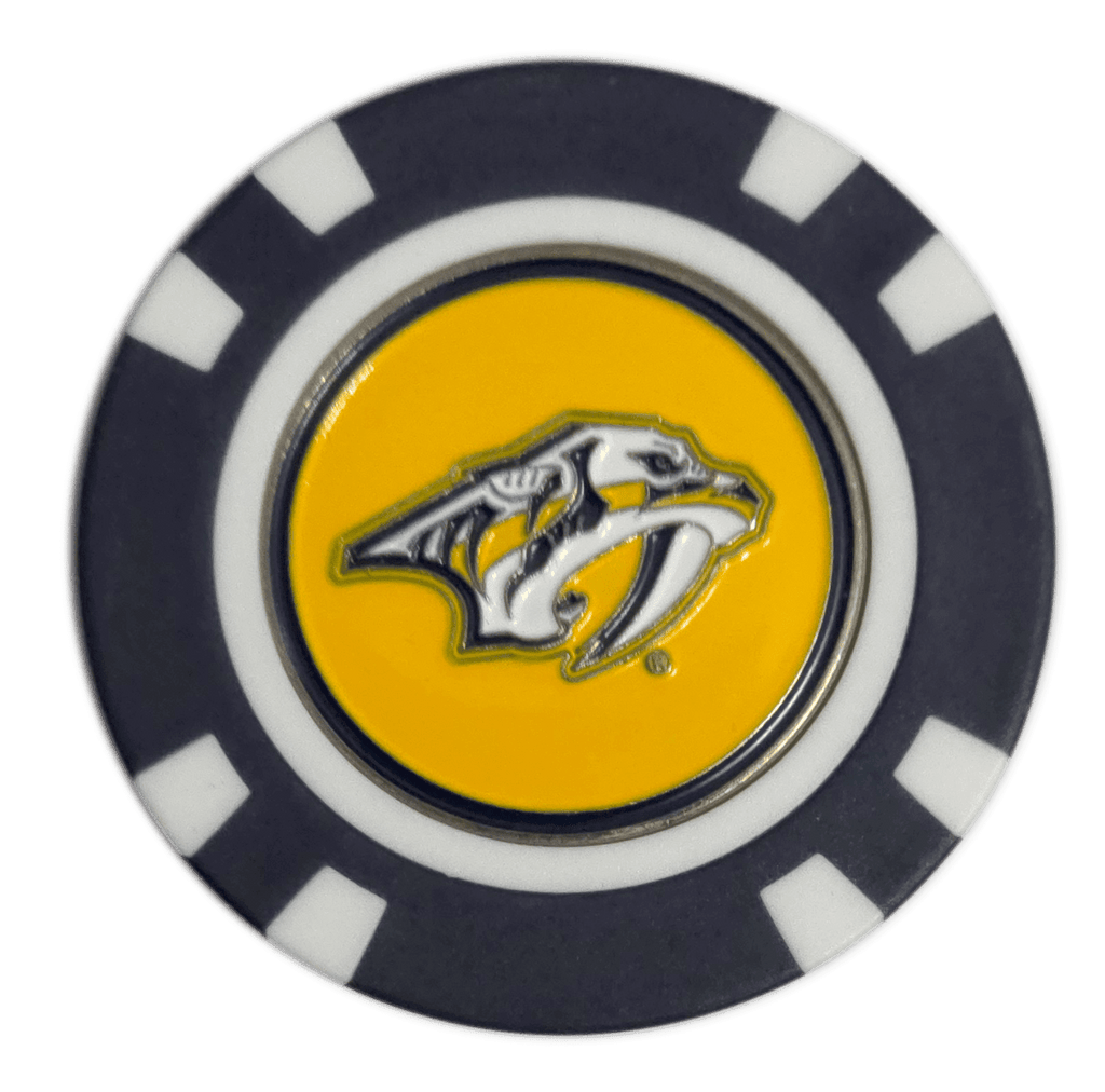 Officially Licensed Nashville Predators Poker Chip Golf Ball Marker - Black Girl Golf