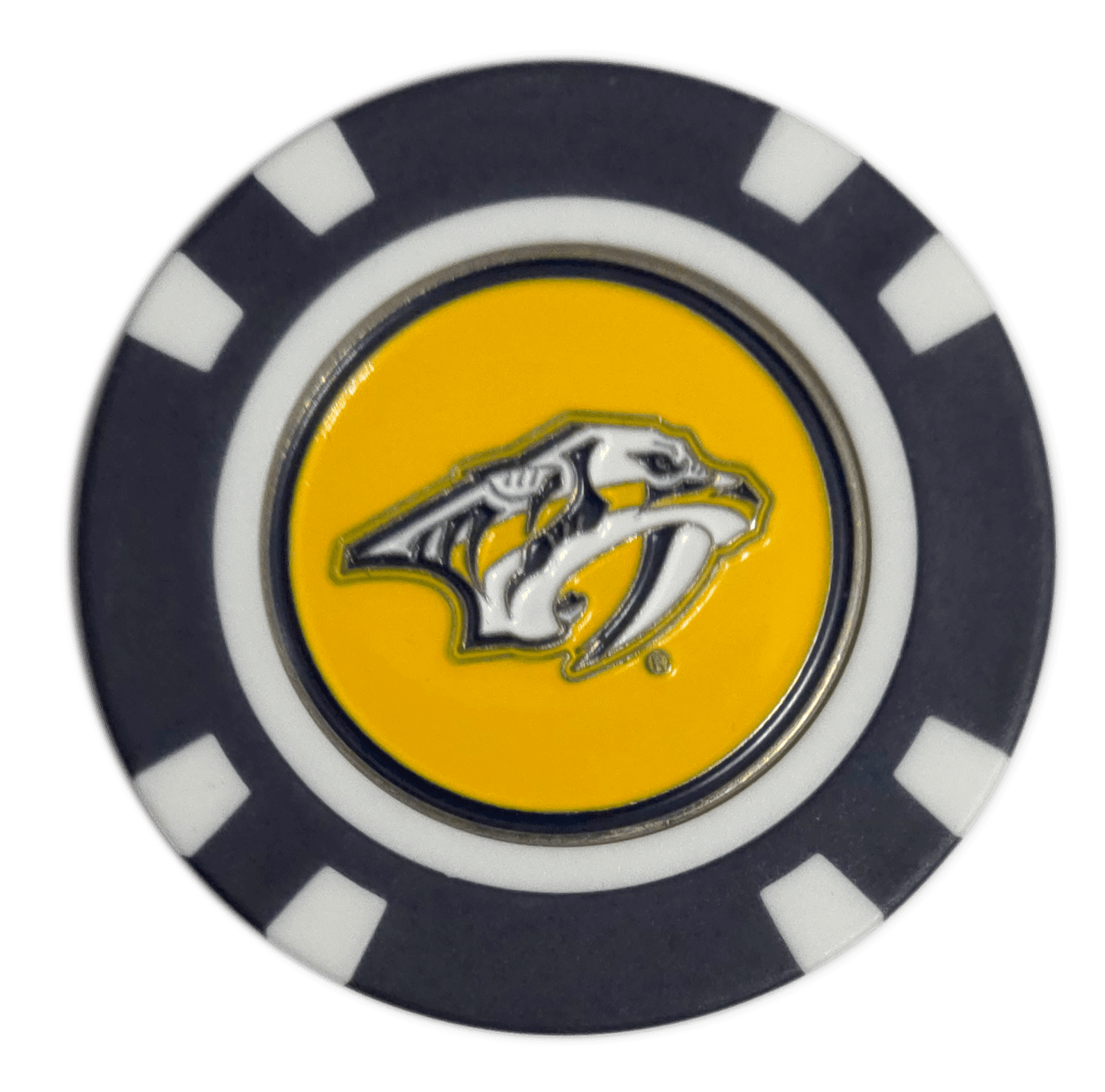 Officially Licensed Nashville Predators Poker Chip Golf Ball Marker - Black Girl Golf