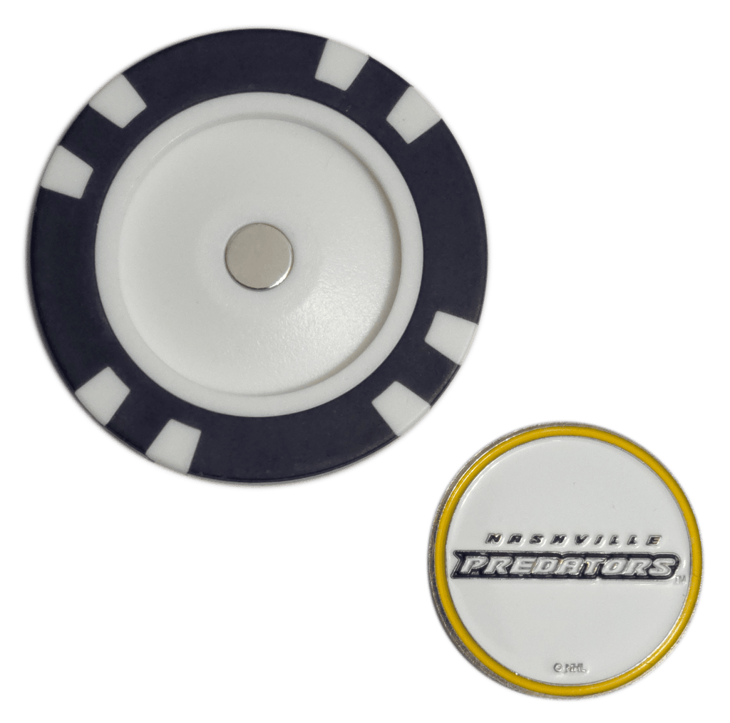 Officially Licensed Nashville Predators Poker Chip Golf Ball Marker - Black Girl Golf