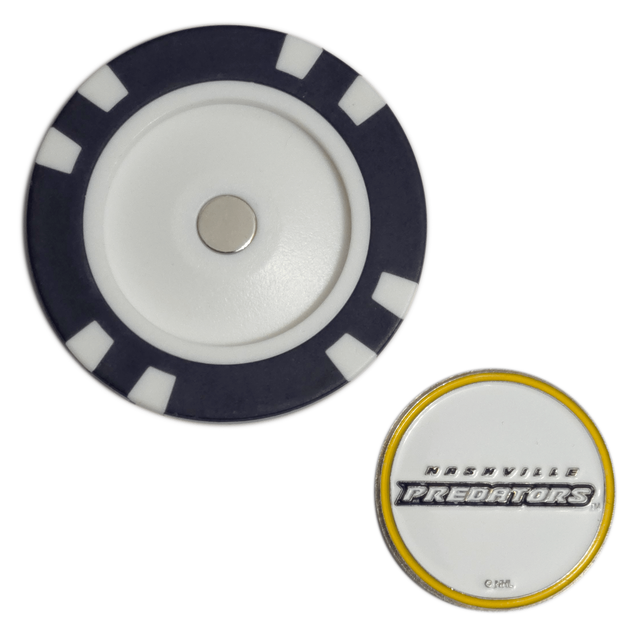Officially Licensed Nashville Predators Poker Chip Golf Ball Marker - Black Girl Golf