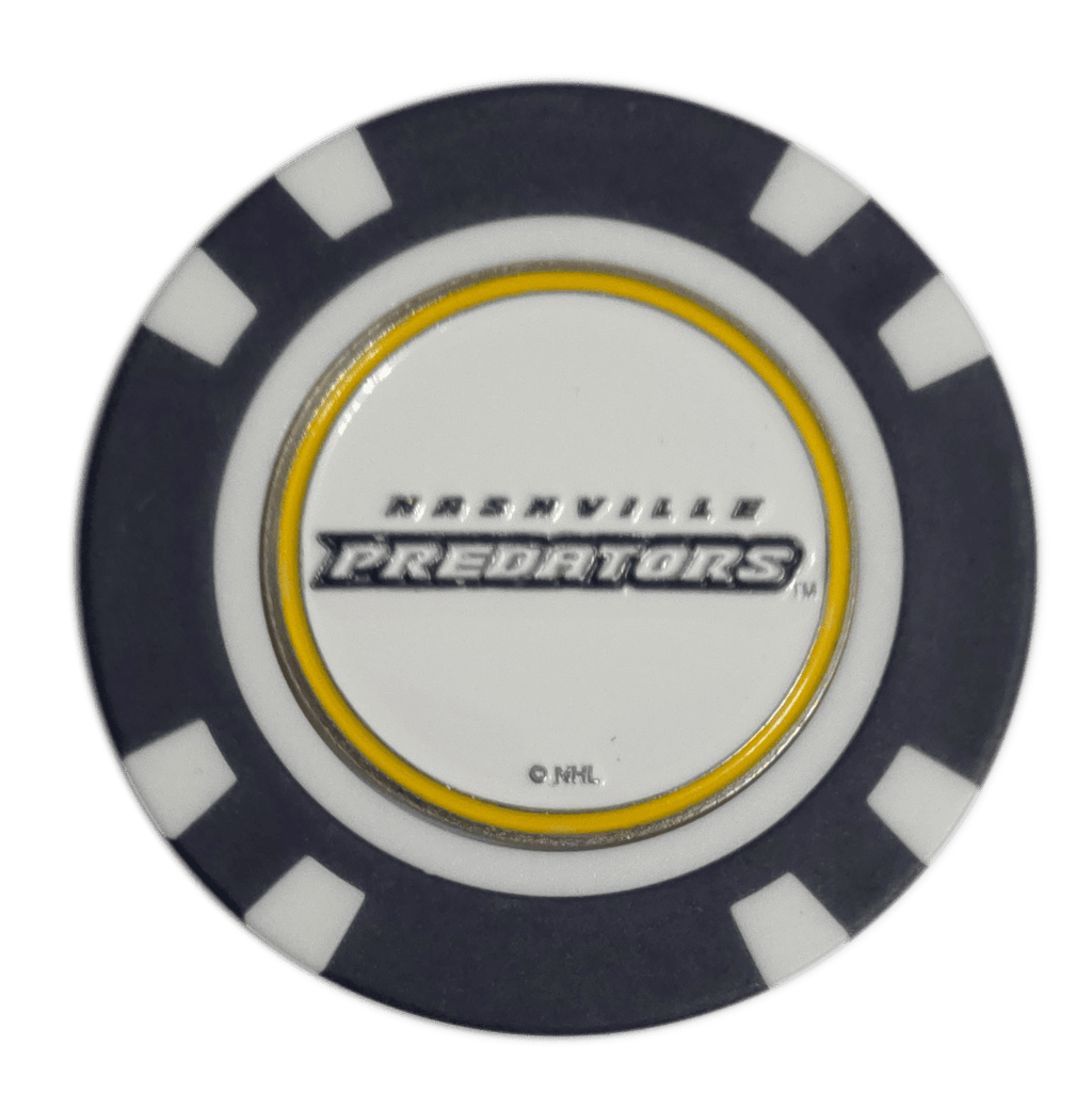 Officially Licensed Nashville Predators Poker Chip Golf Ball Marker - Black Girl Golf