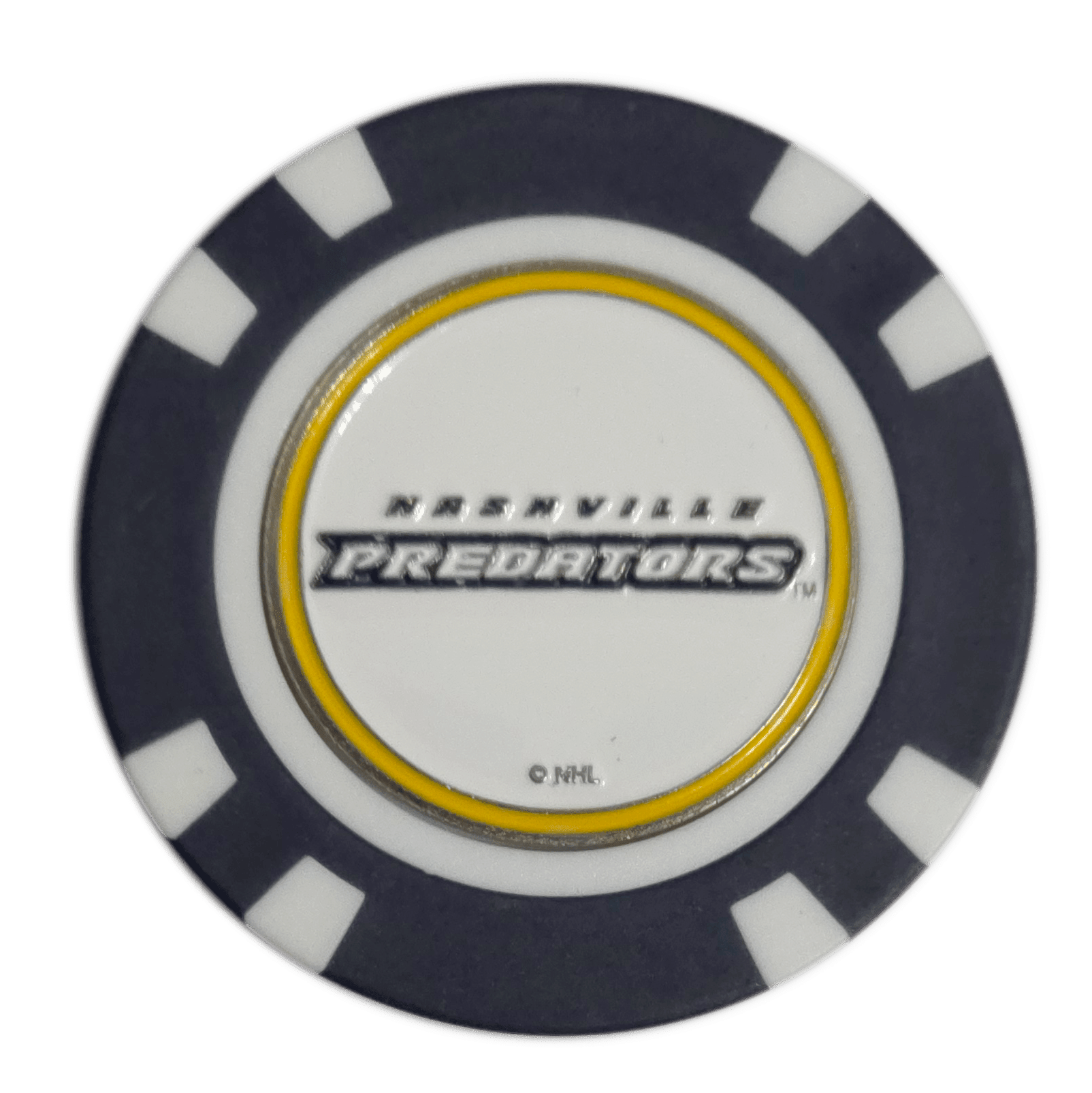 Officially Licensed Nashville Predators Poker Chip Golf Ball Marker - Black Girl Golf
