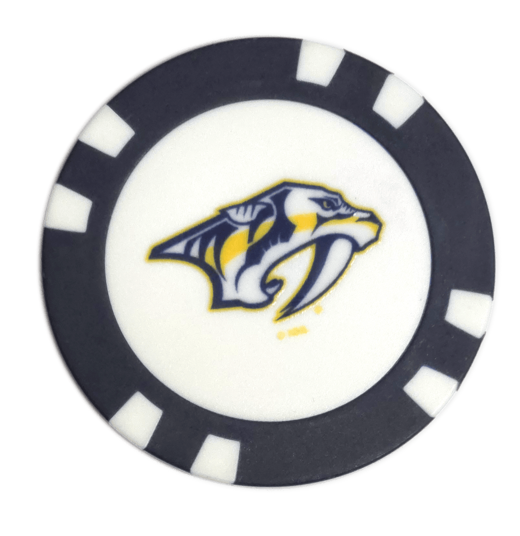 Officially Licensed Nashville Predators Poker Chip Golf Ball Marker - Black Girl Golf