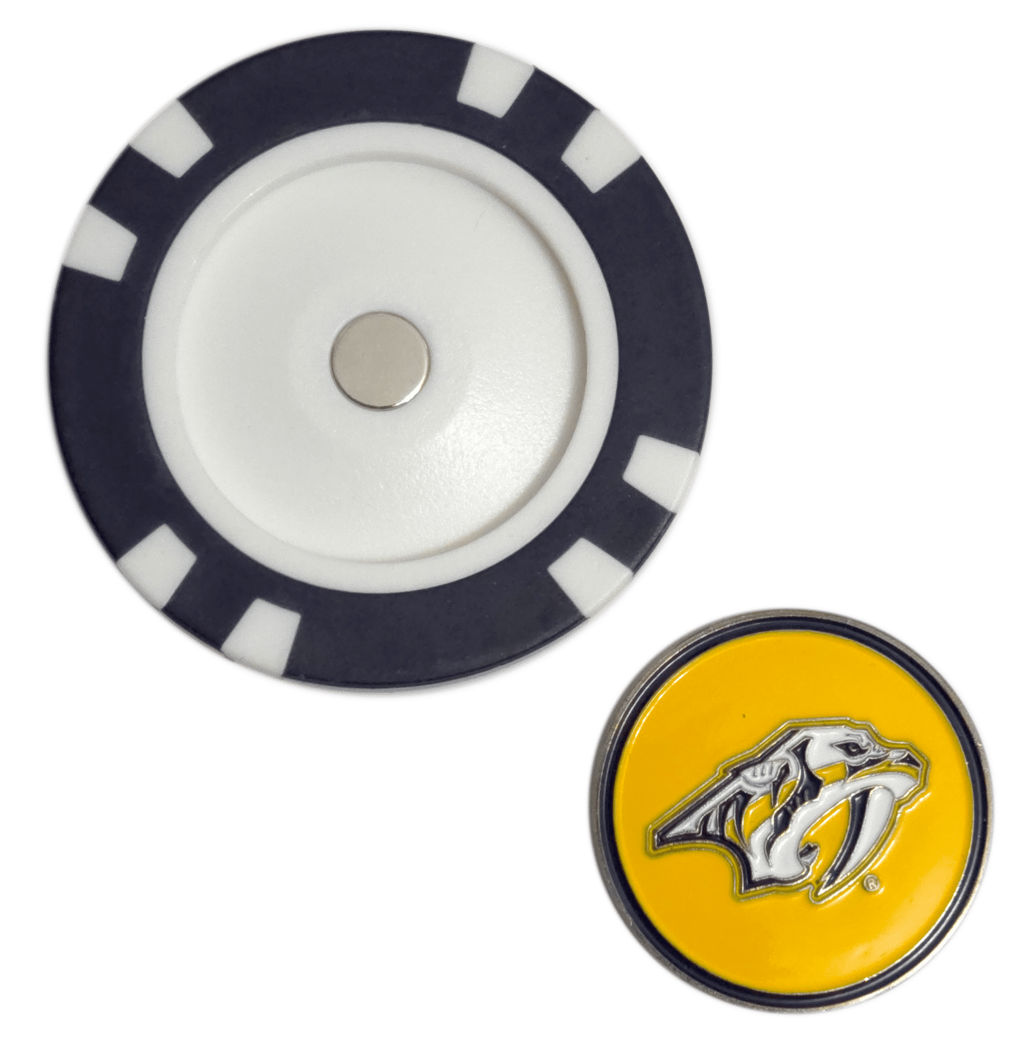 Officially Licensed Nashville Predators Poker Chip Golf Ball Marker - Black Girl Golf