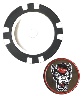 Officially Licensed NC State Wolfpack Poker Chip Ball Marker - Black Girl Golf