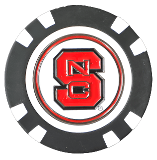 Officially Licensed NC State Wolfpack Poker Chip Ball Marker - Black Girl Golf