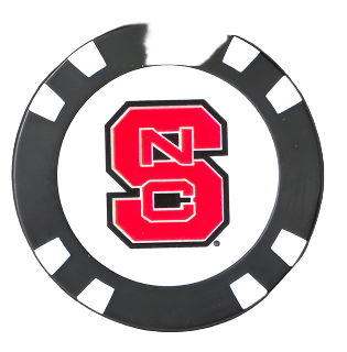 Officially Licensed NC State Wolfpack Poker Chip Ball Marker - Black Girl Golf