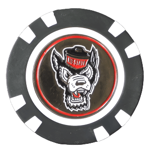 Officially Licensed NC State Wolfpack Poker Chip Ball Marker - Black Girl Golf