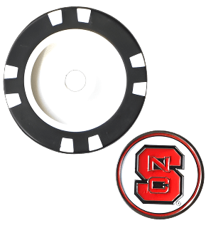 Officially Licensed NC State Wolfpack Poker Chip Ball Marker - Black Girl Golf